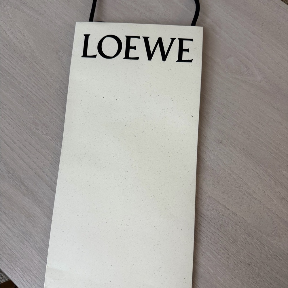 Loewe Ivory Shopping Bag with Black Handles